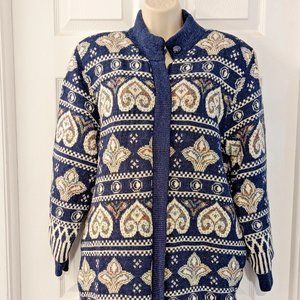 Vintage Lilly Of California Long Sweater Jacket SZ M